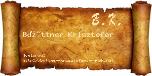 Büttner Krisztofer névjegykártya