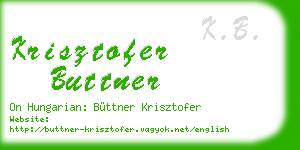 krisztofer buttner business card