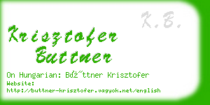 krisztofer buttner business card